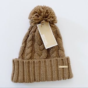 NWT Michael Kors Knit Hat in Dark Camel